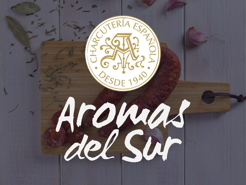 Logo Aromas del Sur met achtergrond